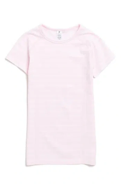 Yogalicious Kids' Stripe Seamless Crewneck T-shirt In Festival Bloom