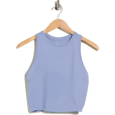 Yogalicious Kyra Nude Tech High Neck Tank In Purple