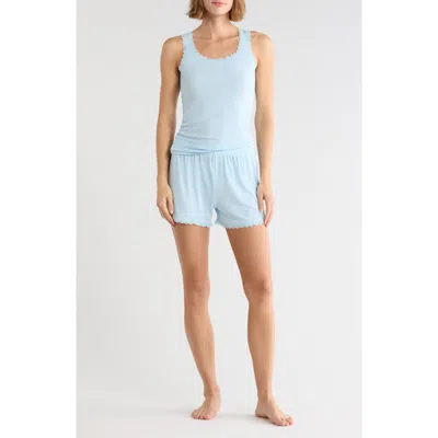 Yogalicious Lace Trim Tank & Shorts Pajamas