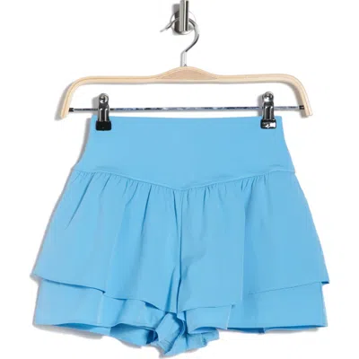 Yogalicious Lightstreme Flirty 2-in-1 Active Shorts In Blue