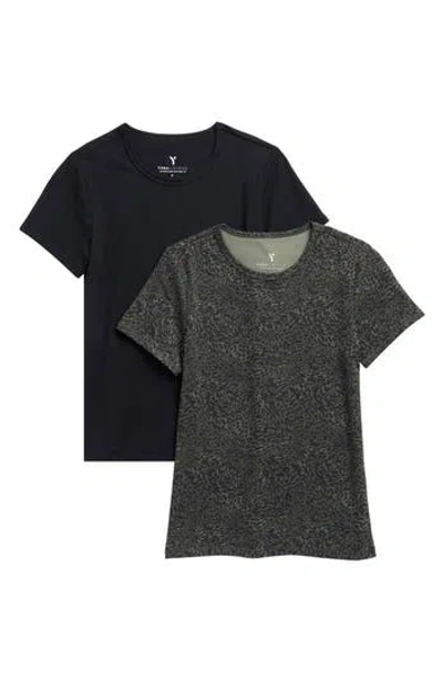 Yogalicious Logan 2-pack Short Sleeve T-shirts In Gray