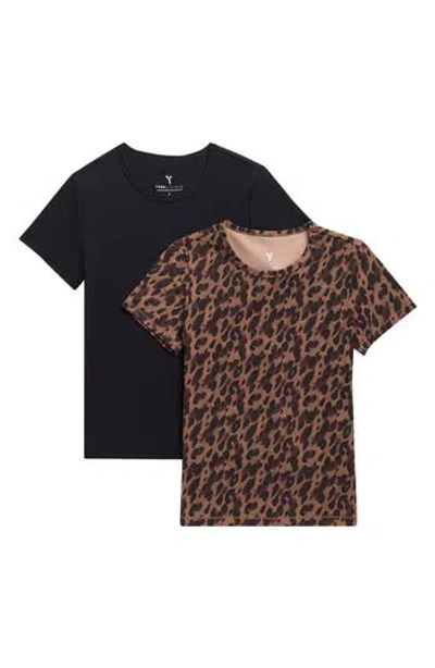 Yogalicious Logan 2-pack Short Sleeve T-shirts In Multi
