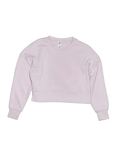 Pre-owned Yogalicious Kids' Long Sleeve Top Pink Crew Neck Tops