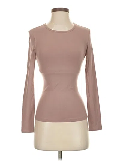 Pre-owned Yogalicious Long Sleeve T-shirt In Tan