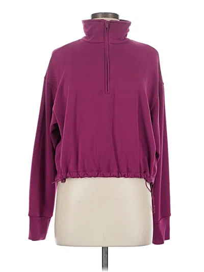 Pre-owned Yogalicious Long Sleeve Turtleneck In Burgundy