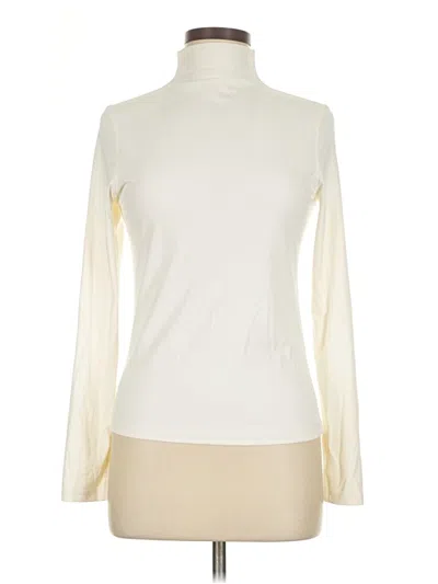 Pre-owned Yogalicious Long Sleeve Turtleneck In Ivory