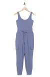 Yogalicious Lux City Day Cargo Jumpsuit In Blue