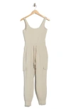 Yogalicious Lux City Day Cargo Jumpsuit In Gray