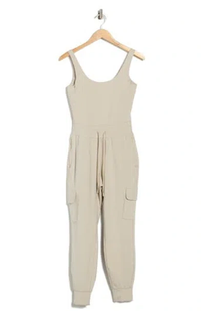 Yogalicious Lux City Day Cargo Jumpsuit In Gray