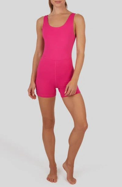 Yogalicious Lux Core Endurance Romper In Pink