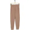 Yogalicious Lux District Zip Pocket Joggers In Brown