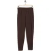 Yogalicious Lux District Zip Pocket Joggers In Brown