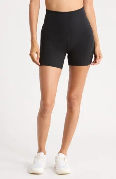 Yogalicious Lux Edge Cruiser Bike Shorts In Black