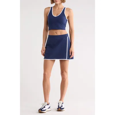 Yogalicious Lux Emmie Crop Tank & Skort Set In Animal Print