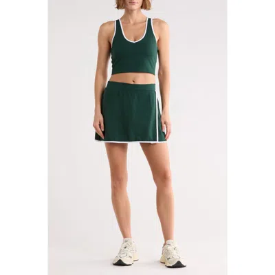 Yogalicious Lux Emmie Crop Tank & Skort Set In Green