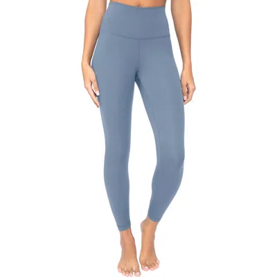 Yogalicious Lux High Waist Leggings In Faded Denim