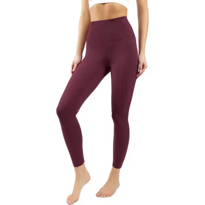 Yogalicious Lux High Waist Leggings In Mauve Wine