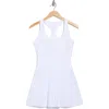 Yogalicious Lux Hybrid Net Motion Racerback Dress In White