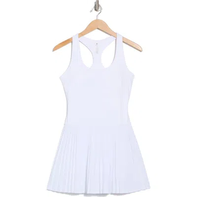 Yogalicious Lux Hybrid Net Motion Racerback Dress In White