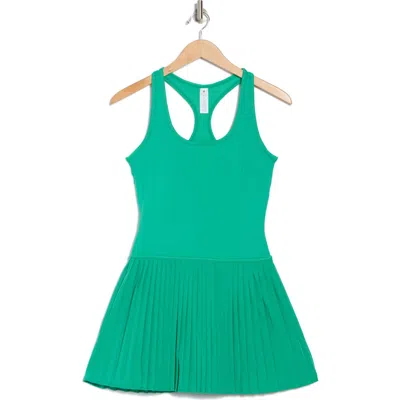 Yogalicious Lux Hybrid Net Motion Racerback Dress In Green