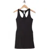 Yogalicious Lux Hybrid Net Motion Racerback Dress In Black