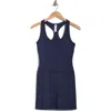 Yogalicious Lux Hybrid Net Motion Racerback Dress In Naval Academy
