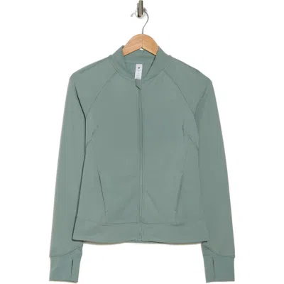 Yogalicious Lux Momentum Full Zip Jacket In Chinois Green