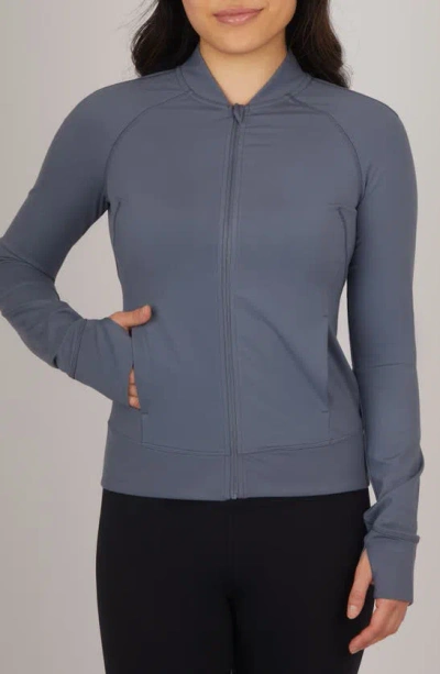 Yogalicious Lux Momentum Full Zip Jacket In Blue
