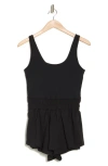 Yogalicious Lux Pati Hybrid Skort Romper In Black