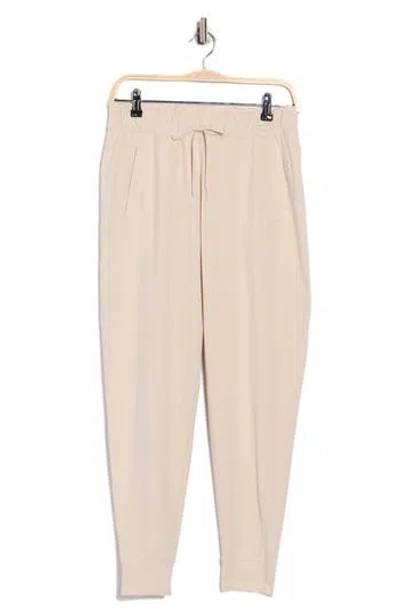 Yogalicious Lux Side Pocket Straight Leg Joggers In Neutral