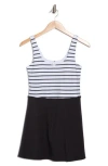 Yogalicious Lux Stripe Double Tee Tennis Dress In Multi