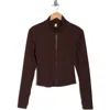 Yogalicious Lux Victorian Meet & Greet Jacket In Burgundy