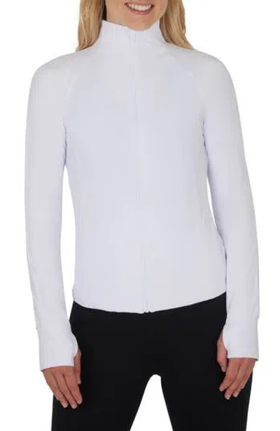 Yogalicious Luxe Zip Jacket In White