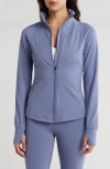 Yogalicious Luxe Zip Jacket In Wild Wind