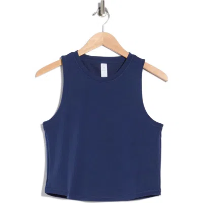 Yogalicious Megan Sandwash Softlite Tank In Blue