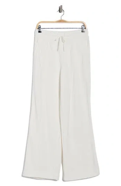 Yogalicious Metro Sunday French Terry Wide Leg Pants In Gray