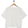 Yogalicious Metro Sunday High Washed Terry Top In White