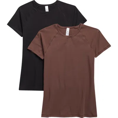 Yogalicious Mirella Assorted 2-pack Stretch Cotton T-shirts In Multi