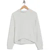 Yogalicious Moxy Brushed French Terry Crop Hoodie In Gray
