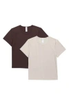 Yogalicious Pack Of 2 Tara Air Cloud Jersey T-shirt In Brown