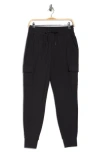 Yogalicious Polarlux Cascade Tapered Joggers In Black
