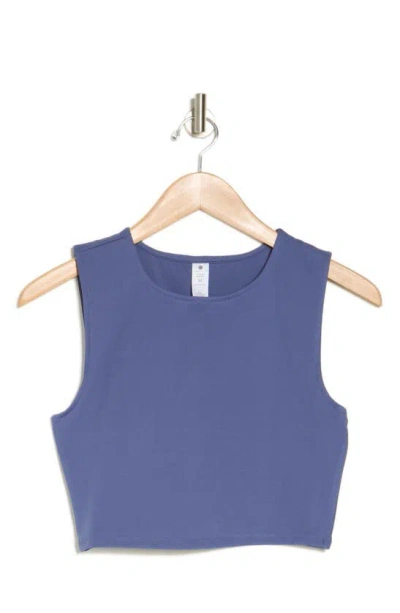 Yogalicious Pure Cloud Crop Tank In Gray Blue