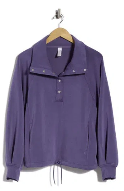 Yogalicious Sandwash Softlite Pullover In Blue