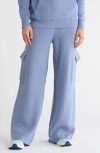 Yogalicious Serenity Sundown Knit Cargo Pants In Blue
