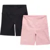 Yogalicious Set Of 2 Lux High Waist Bike Shorts In Multi