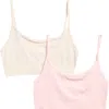 Yogalicious Set Of 2 Skin Soft Smoothing Kenzie Scoop Bralettes In Pink