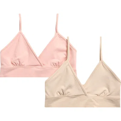 Yogalicious Set Of 2 Skin Soft Smoothing Kyla Crossover Bralettes In Multi