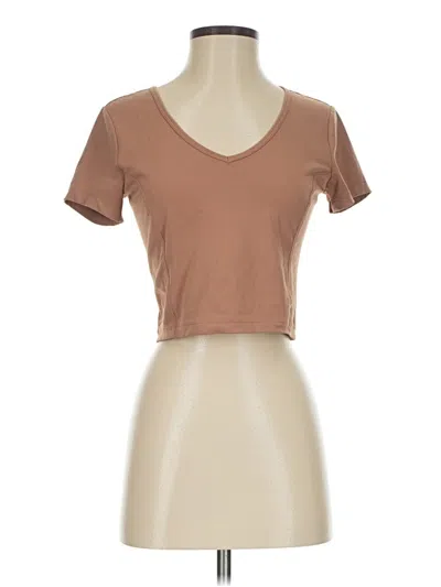 Pre-owned Yogalicious Short Sleeve T-shirt In Brown