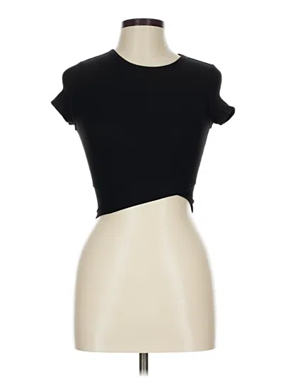 Pre-owned Yogalicious Short Sleeve Turtleneck In Black