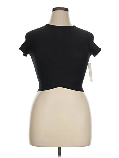 Pre-owned Yogalicious Short Sleeve Turtleneck In Black